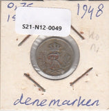 S21-N12-0049 Denmark 10 Ore VF 1948 KM841