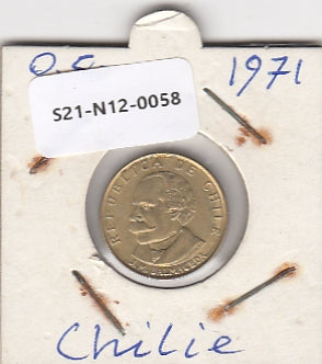 S21-N12-0058 Chile 20 Centesimos VF 1971 KM195