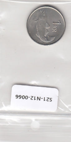 S21-N12-0066 Iceland 1 Krona UNC 1984 KM27
