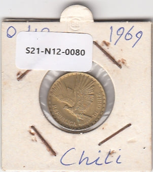 S21-N12-0080 Chile 2 Centesimos UNC 1969 KM193