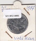 S21-N12-0093 Vatican 100 Lire UNC 1977 KM122