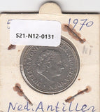 S21-N12-0131 Antilles 1 Gulden VF- 1970 KM12