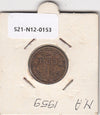 S21-N12-0153 Antilles 1 Cent VF 1959 KM1