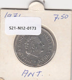 S21-N12-0173 Antilles 1 Gulden VF+ 1971 KM12