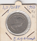S21-N12-0243 United Kingdom 2 shilling VF 1958 KM906
