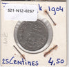 S21-N12-0267 France 25 Centimes VF 1904 KM856