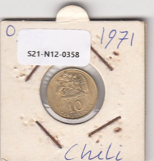 S21-N12-0358 Chile 10 Centesimos	 UNC 1971 KM194