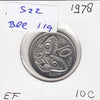 S22-BEE-0119 New Zealand 10 Cent XF 1978 KM41.1