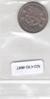 S22-C02-0087-M01 Portugal 5 escudos XF/UNC 1975 KM591