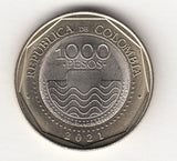 S22-C08-0001-M94 Colombia 1000 Pesos UNC 2021 KM299