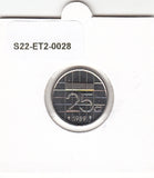 S22-ET2-0028-M02 Netherlands 25 Cents FDC 1989 KM204
