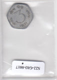 S22-G03-0017-M02 India 3 paise FI 1971 KM14 Hydrabad