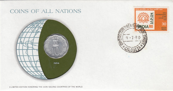 S22-G06-0038 Coins Of All Nations 10 Paise  1979 KM33 Mumbai Happy Child India