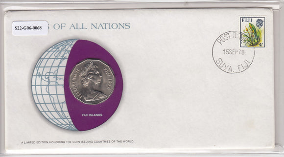 S22-G06-0068 Coins Of All Nations 50 Cents  1976 KM36  Fiji