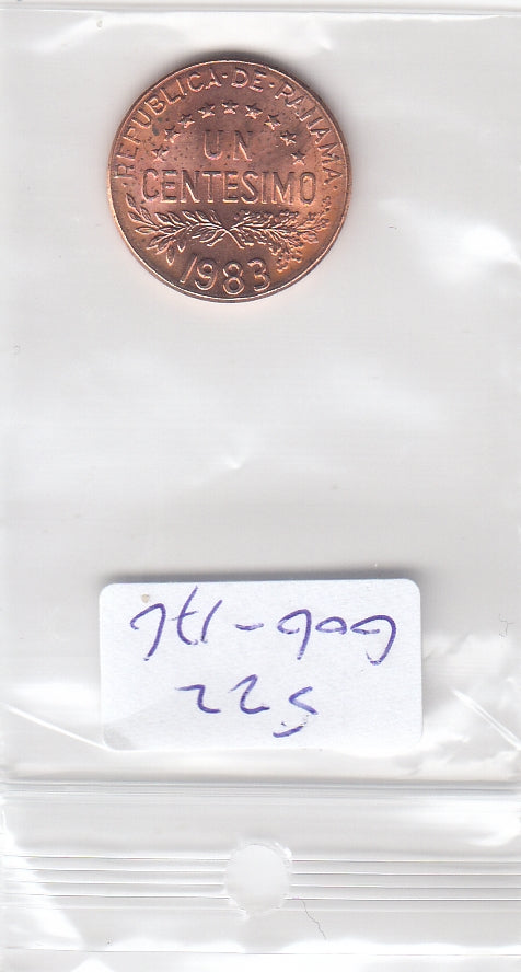 S22-G06-0176 Panama 1 cent MS63 1983 KM22a  2.5 gram!!