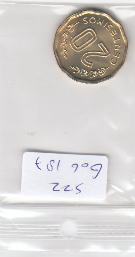 S22-G06-0187 Uruguay 20 centimos MS63 1981 KM67