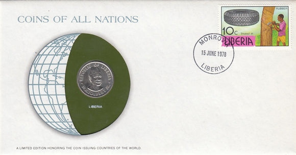 S22-G06-0304 Coins Of All Nations 25 Cents  1976 KM30   Liberia