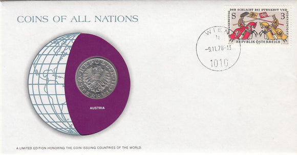S22-G06-0321 Coins Of All Nations 10 Schilling  1978     Austria