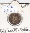 S22-G08-0204 British East carebean 5 cent  VF 1955 KM4