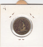 S22-G08-0204 British East carebean 5 cent  VF 1955 KM4