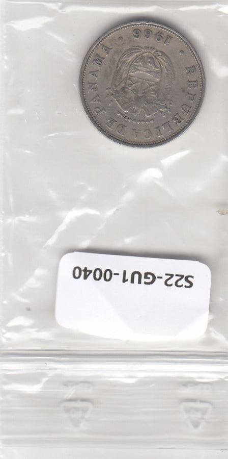 S22-GU1-0040-M09 Panama 5 Centesimos XF 1966 KM23.2