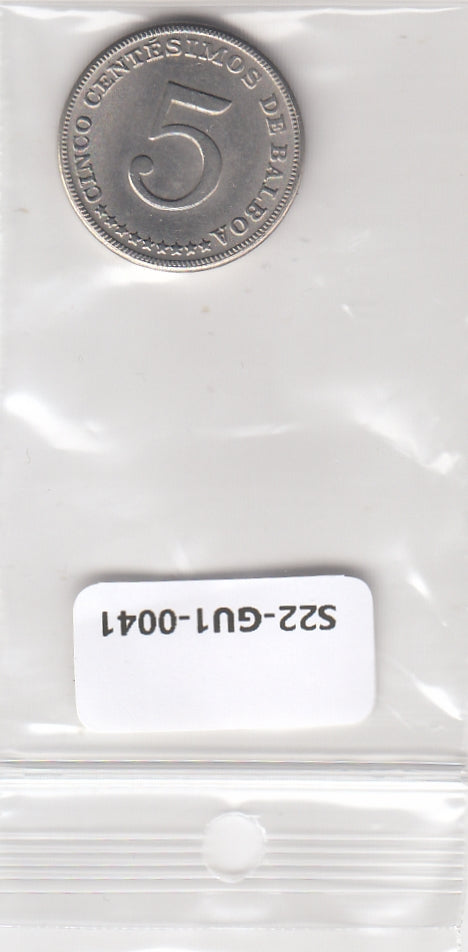 S22-GU1-0041-M07 Panama 5 Centesimos VF 1967 KM23.2