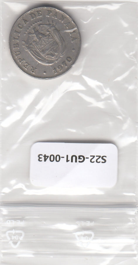 S22-GU1-0043-M03 Panama 5 Centesimos VF 1970 KM23.2