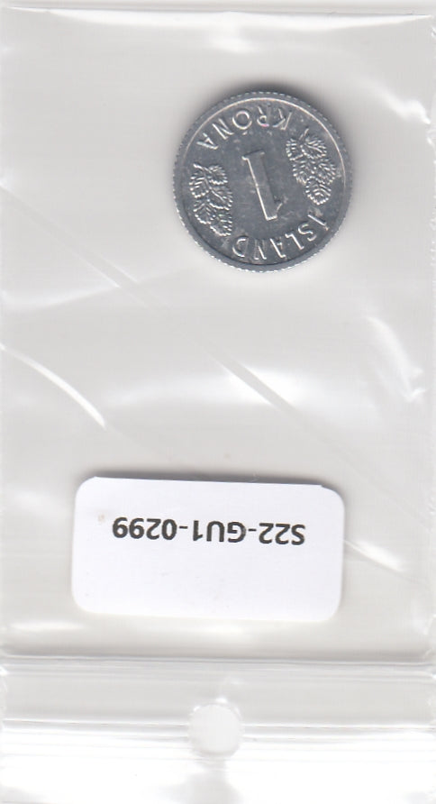 S22-GU1-0299-M03 Iceland 1 Krona XF 1980 KM23