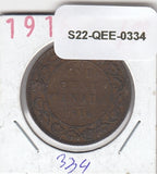 S22-QEE-0334 Canada 1 Cent VF 1916 KM21