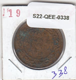 S22-QEE-0338 Canada 1 Cent VF 1919 KM21