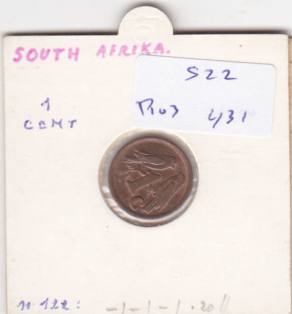 S22-R03-0431 Zuid-Africa 1 cent VF 1994 KM132