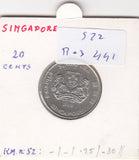 S22-R03-0441 Singapore 20 cent VF 1989 KM52