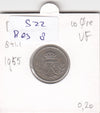 S22-RES-0008 Danmark 10 ore VF 1955 KM841