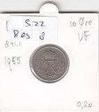 S22-RES-0008 Danmark 10 ore VF 1955 KM841