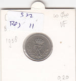 S22-RES-0011 Danmark 10 ore VF 1958 KM841