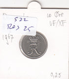 S22-RES-0025 Danmark 10 ore XF  1967 KM849