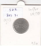 S22-RES-0031 Danmark 10 ore VF 1973 KM860