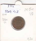 S22-RES-0042 Danmark 25 ore VF 1990 KM868