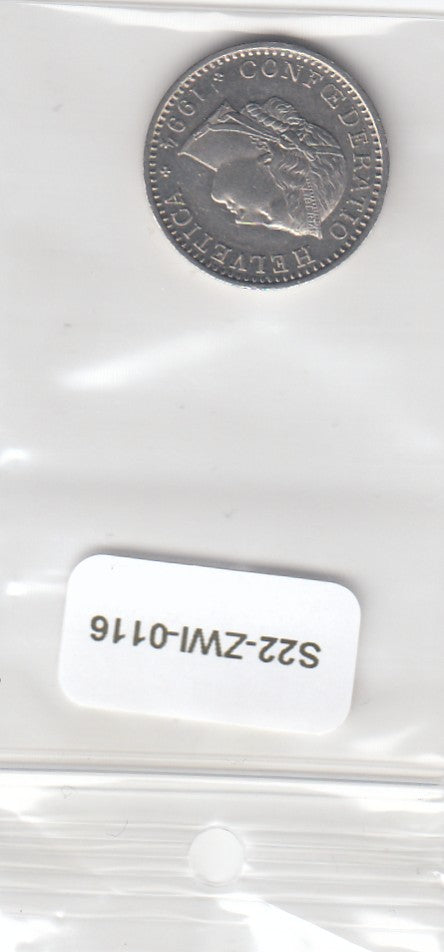 S22-ZWI-0116-M02 Switzerland 20 Rappen XF 1994 KM29a B