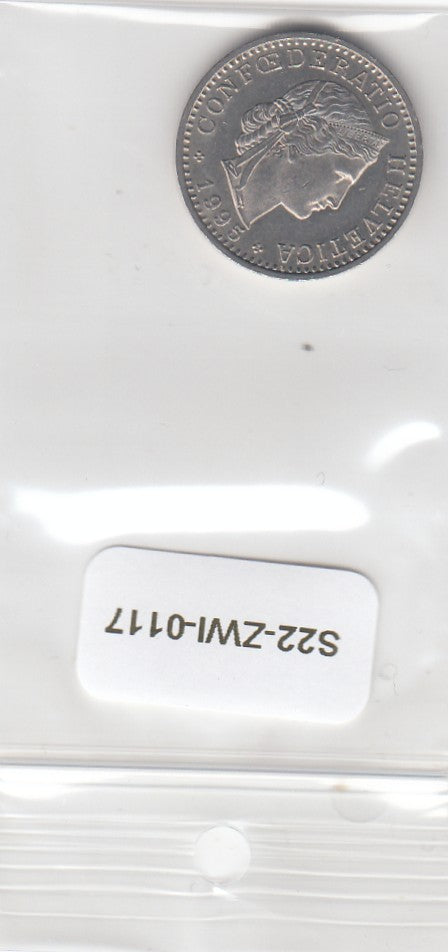 S22-ZWI-0117-M02 Switzerland 20 Rappen XF 1995 KM29a B
