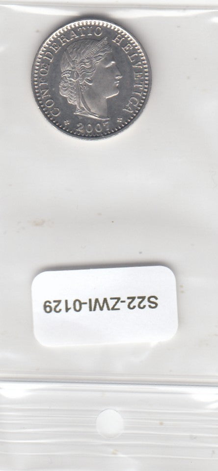 S22-ZWI-0129-M02 Switzerland 20 Rappen AU 2007 KM29a B