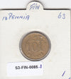 S3-FIN-0085-01 Finland 10 penniä 1963  vf KM# 46