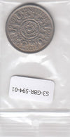 S3-GBR-0594-01 Verenigd Koninkrijk 2 shillings (florin) 1956  VF KM 906