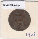S3-GBR-1749 Verenigd Koninkrijk ½ penny 1906  FI- KM# 793