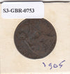 S3-GBR-1753 Verenigd Koninkrijk ½ penny 1905  FI- KM# 793