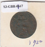 S3-GBR-1767 Verenigd Koninkrijk ½ penny 1920    KM# 809