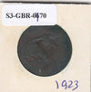 S3-GBR-1770 Verenigd Koninkrijk ½ penny 1923  FI/VF KM# 809
