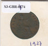 S3-GBR-1774 Verenigd Koninkrijk ½ penny 1927  VF KM# 824