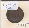 S3-GBR-1802 Verenigd Koninkrijk ½ penny 1955  XF/UNC KM# 896