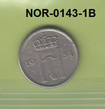 S3-NOR-0143-01 Noorwegen 10 ore 1954  XF KM 396